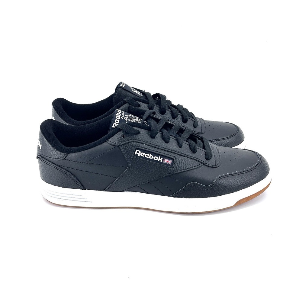 Reebok Court Leather Sneakers Mens 11 Black Minimalist Tennis Shoes MemoryTech
